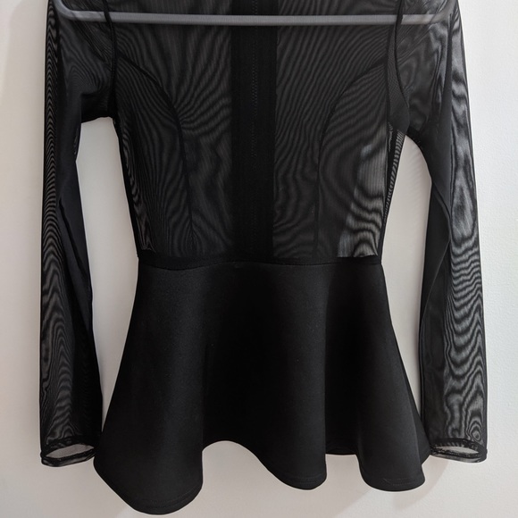 Sirens Revamped Sexy Sheer Mesh Mock Neck - Picture 2 of 6